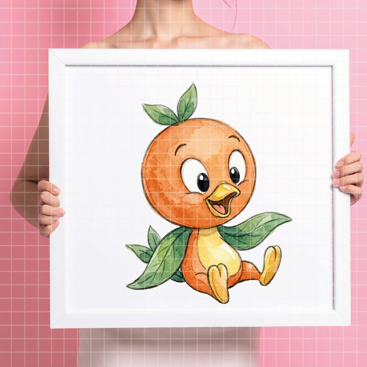 COD7392 - Orange Bird PNG bundle Watercolor, Disney clipart.