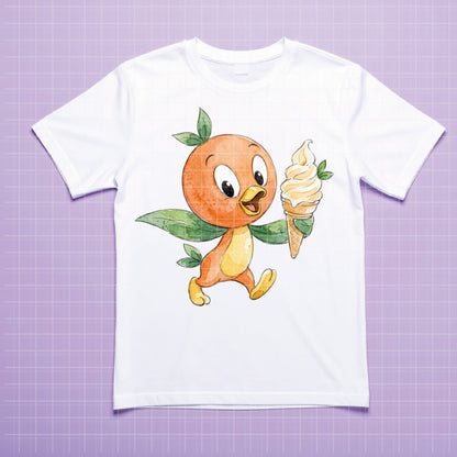 COD7392 - Orange Bird PNG bundle Watercolor, Disney clipart.