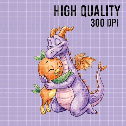 COD7395 - Figment & Orange Bird PNG bundle Watercolor, Disney clipart.