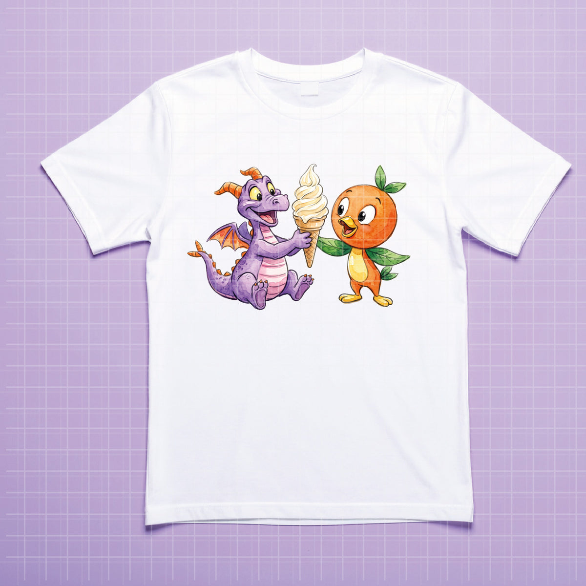 COD7395 - Figment & Orange Bird PNG bundle Watercolor, Disney clipart.