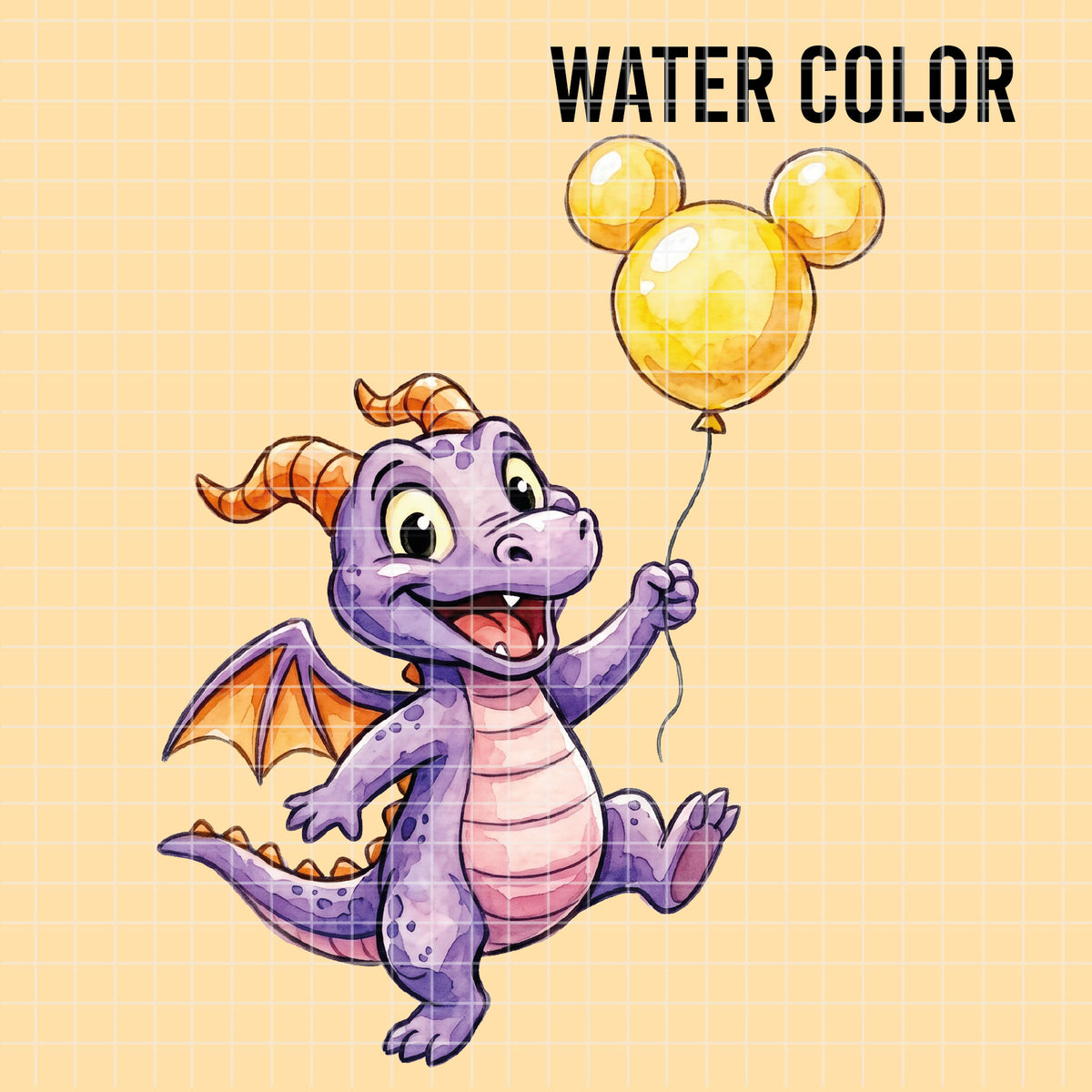 COD7396 - Baby Figment, one little Spark PNG bundle Watercolor, Disney clipart.