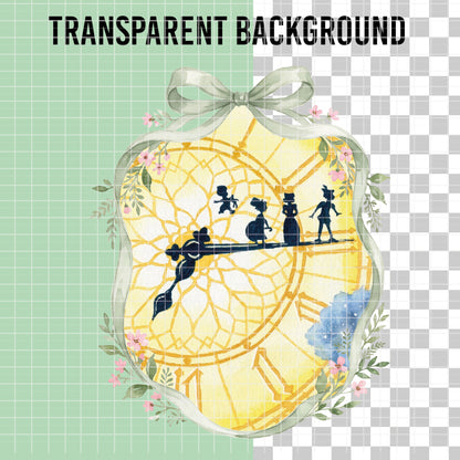 COD7407 - Peter Pan & Wendy PNG bundle Watercolor, Disney clipart.