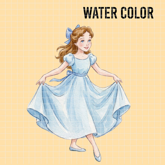 COD7408 - Peter Pan's World PNG bundle Watercolor, Disney clipart.