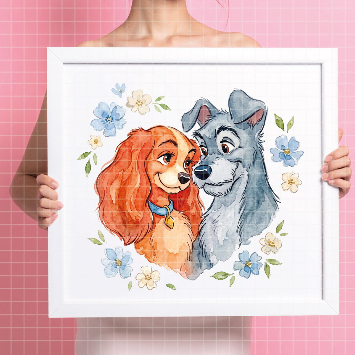 COD7415 - Lady and the Tramp Watercolor PNG bundle, Disney packs