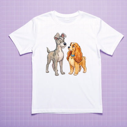 COD7415 - Lady and the Tramp Watercolor PNG bundle, Disney packs