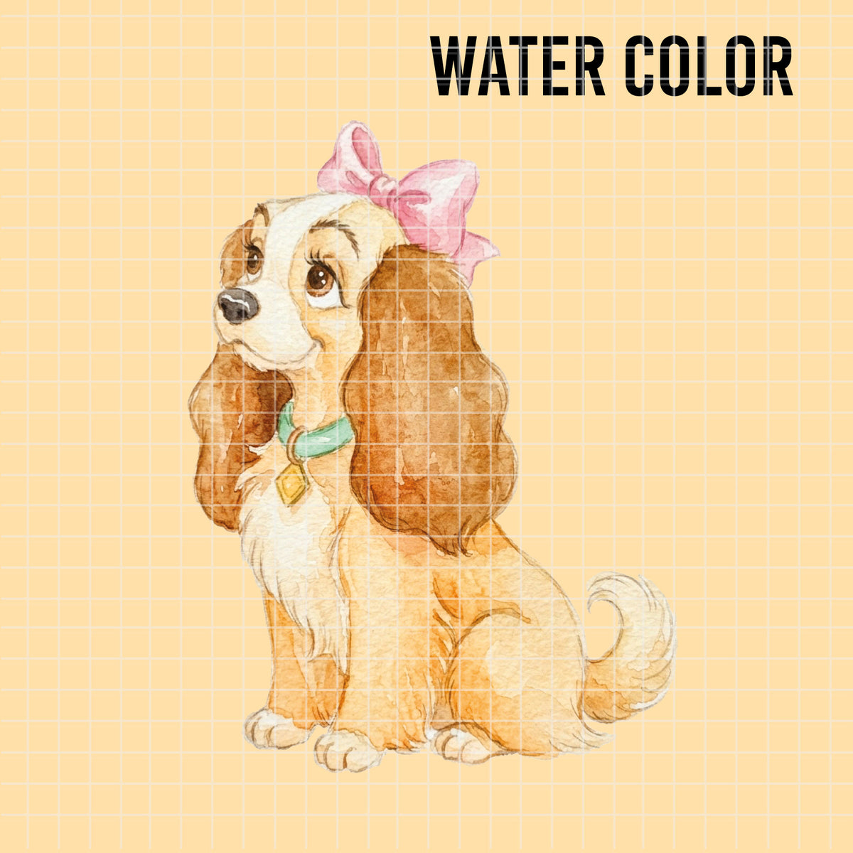 COD7416 - Lady and the Tramp Watercolor PNG bundle, Disney packs