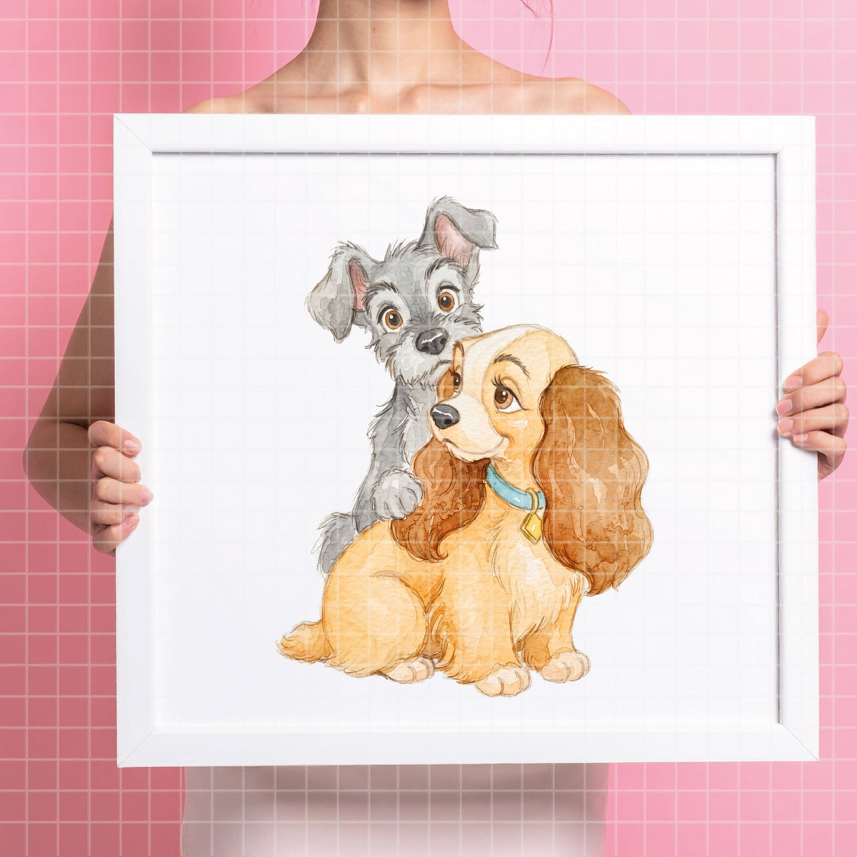 COD7416 - Lady and the Tramp Watercolor PNG bundle, Disney packs