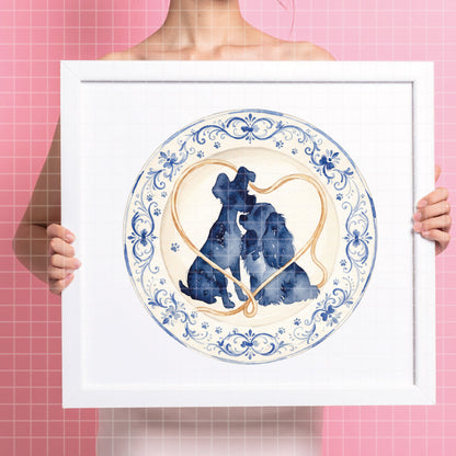 COD7418 - Lady and the Tramp Watercolor PNG bundle, Disney packs