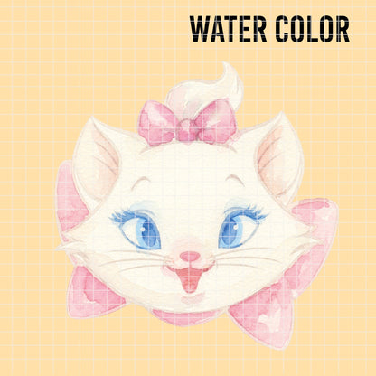 COD7425 - The aristocats Watercolor PNG bundle, Disney clipart packs