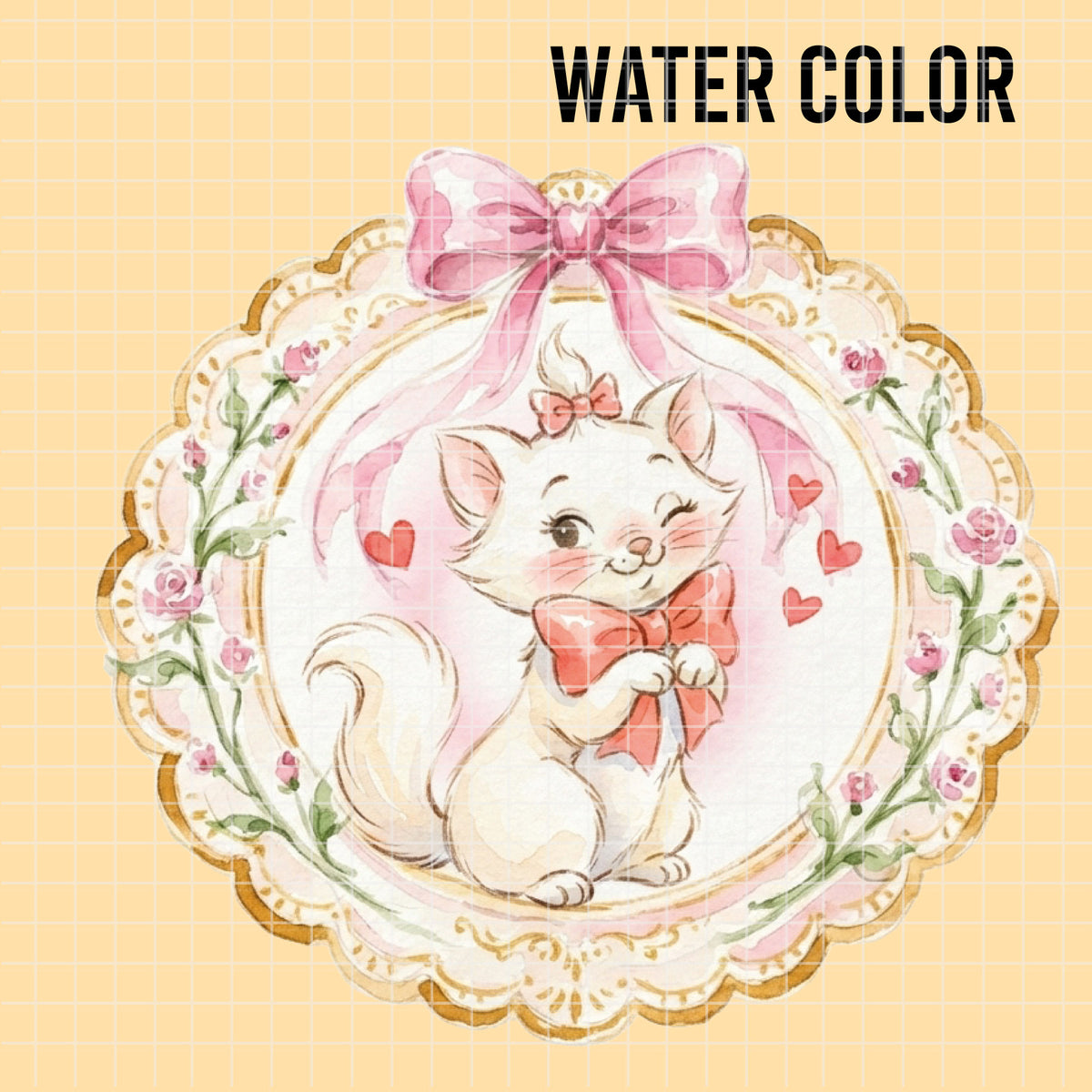 COD7428 - Marie Watercolor PNG bundle, Disney clipart packs