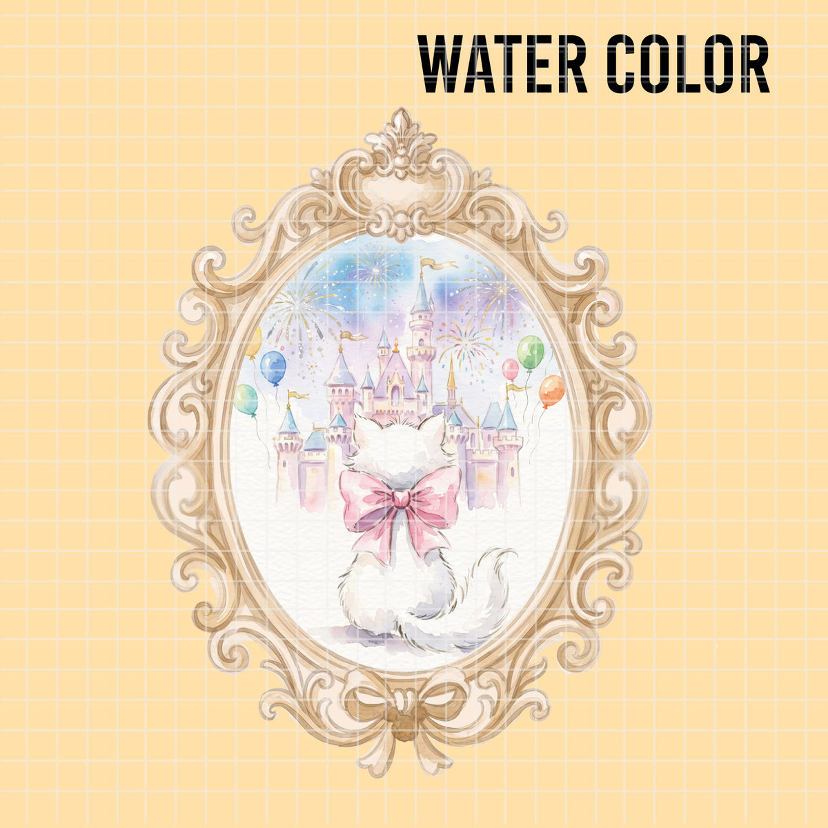 COD7429 - Marie Watercolor PNG bundle, Disney clipart packs