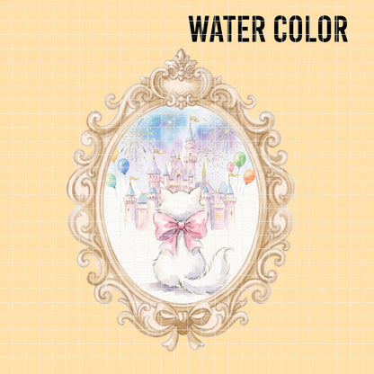 COD7429 - Marie Watercolor PNG bundle, Disney clipart packs