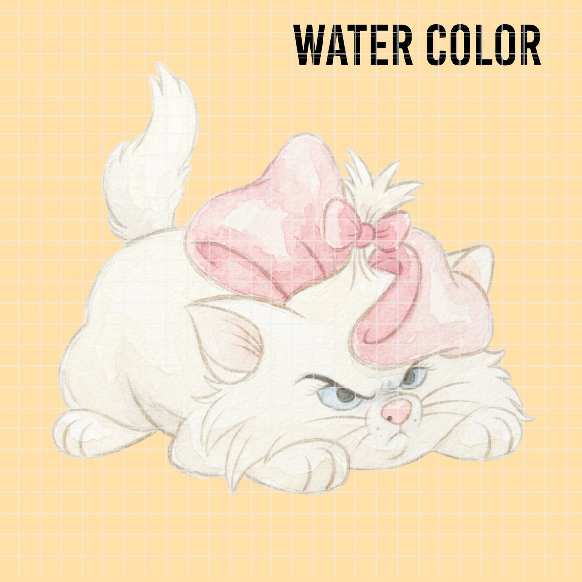 COD7430 - Marie Watercolor PNG bundle, Disney clipart packs