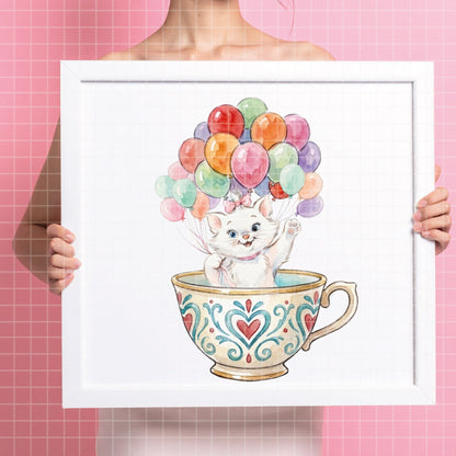 COD7430 - Marie Watercolor PNG bundle, Disney clipart packs