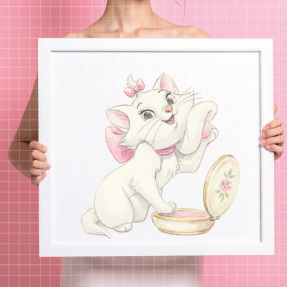 COD7431 - Marie Watercolor PNG bundle, Disney clipart packs