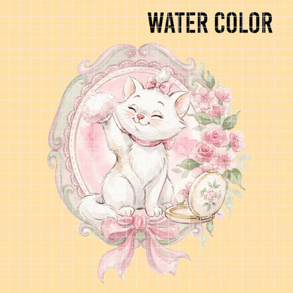 COD7432 - Marie Watercolor PNG bundle, Disney clipart packs