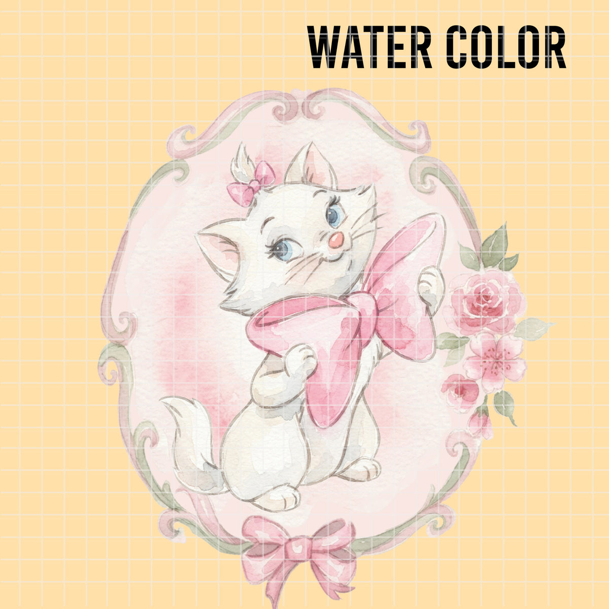COD7433 - Marie Watercolor PNG bundle, Disney clipart packs