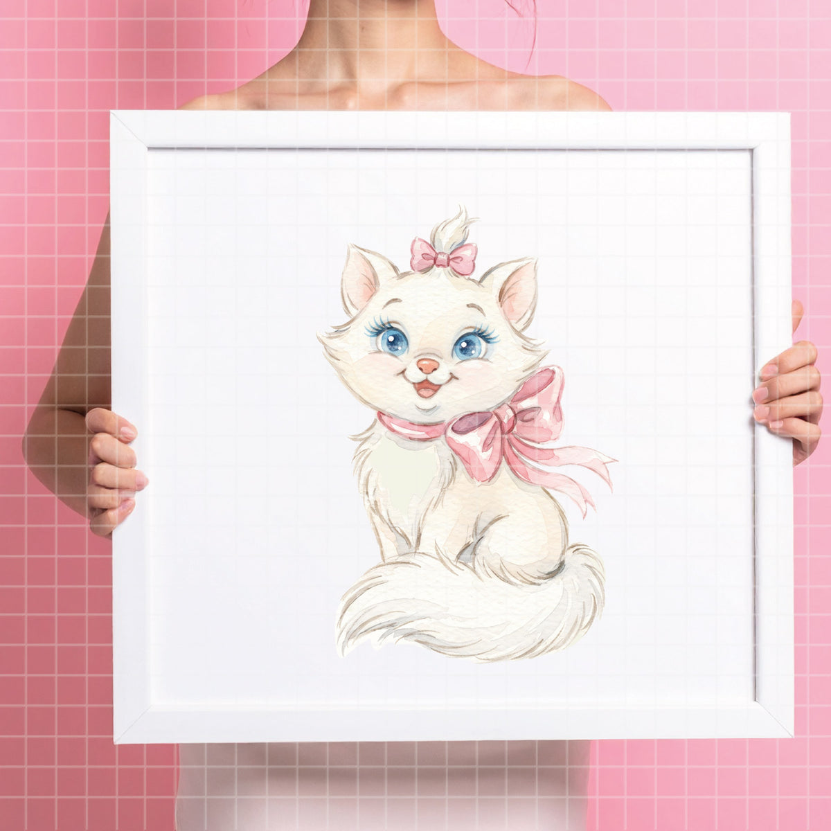 COD7434 - Marie Watercolor PNG bundle, Disney clipart packs
