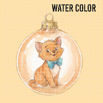 COD7436 - The aristocats Watercolor PNG bundle, Disney clipart packs