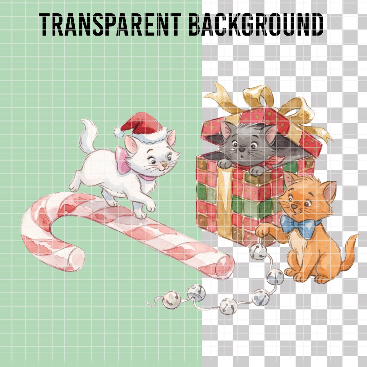 COD7436 - The aristocats Watercolor PNG bundle, Disney clipart packs