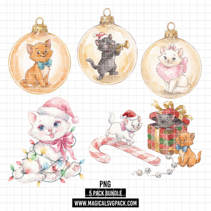 COD7436 - The aristocats Watercolor PNG bundle, Disney clipart packs