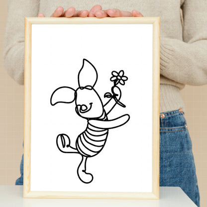 COD7437 - Piglet Doodles bundle, Disney clipart Svg, Png, Eps, Dxf, Jpeg, vector.