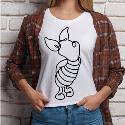 COD7437 - Piglet Doodles bundle, Disney clipart Svg, Png, Eps, Dxf, Jpeg, vector.