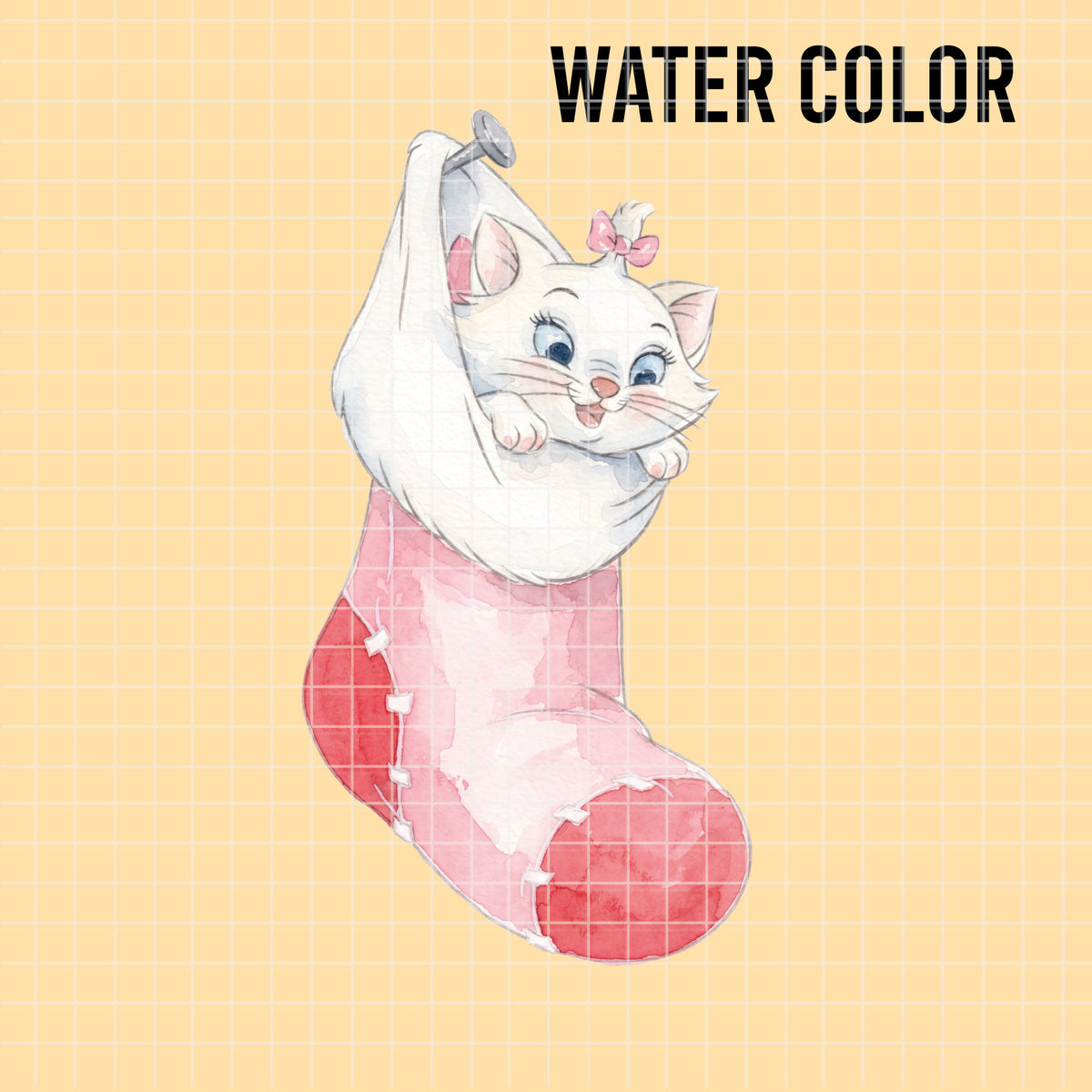 COD7438 - The aristocats Christmas Watercolor PNG bundle, Disney clipart packs