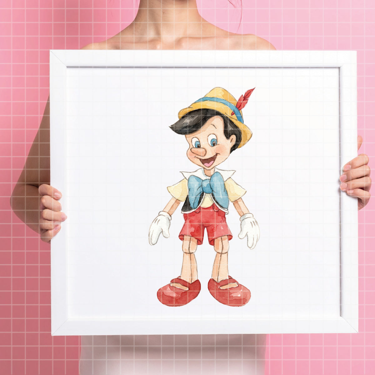 COD7455 - Pinocchio Watercolor PNG bundle, Disney clipart packs.