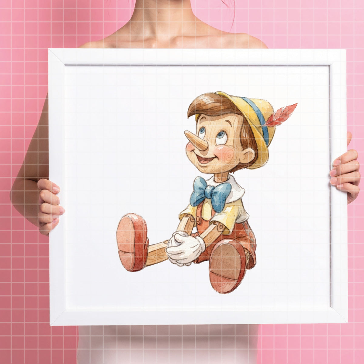 COD7456 - Pinocchio Watercolor PNG bundle, Disney clipart packs.
