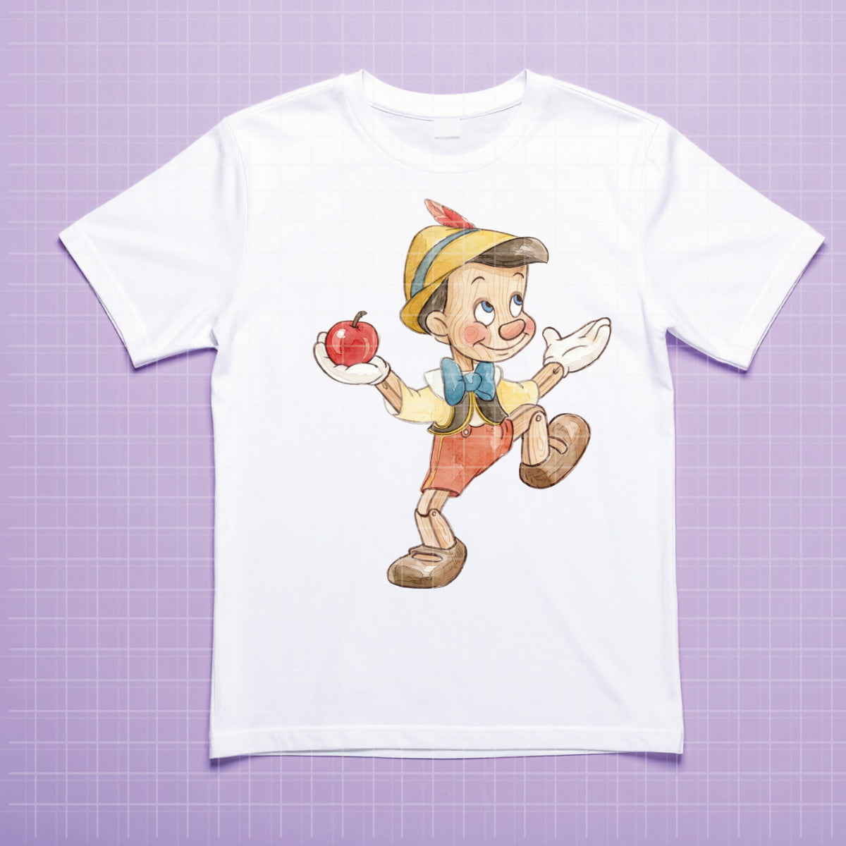 COD7456 - Pinocchio Watercolor PNG bundle, Disney clipart packs.