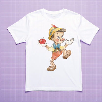 COD7456 - Pinocchio Watercolor PNG bundle, Disney clipart packs.