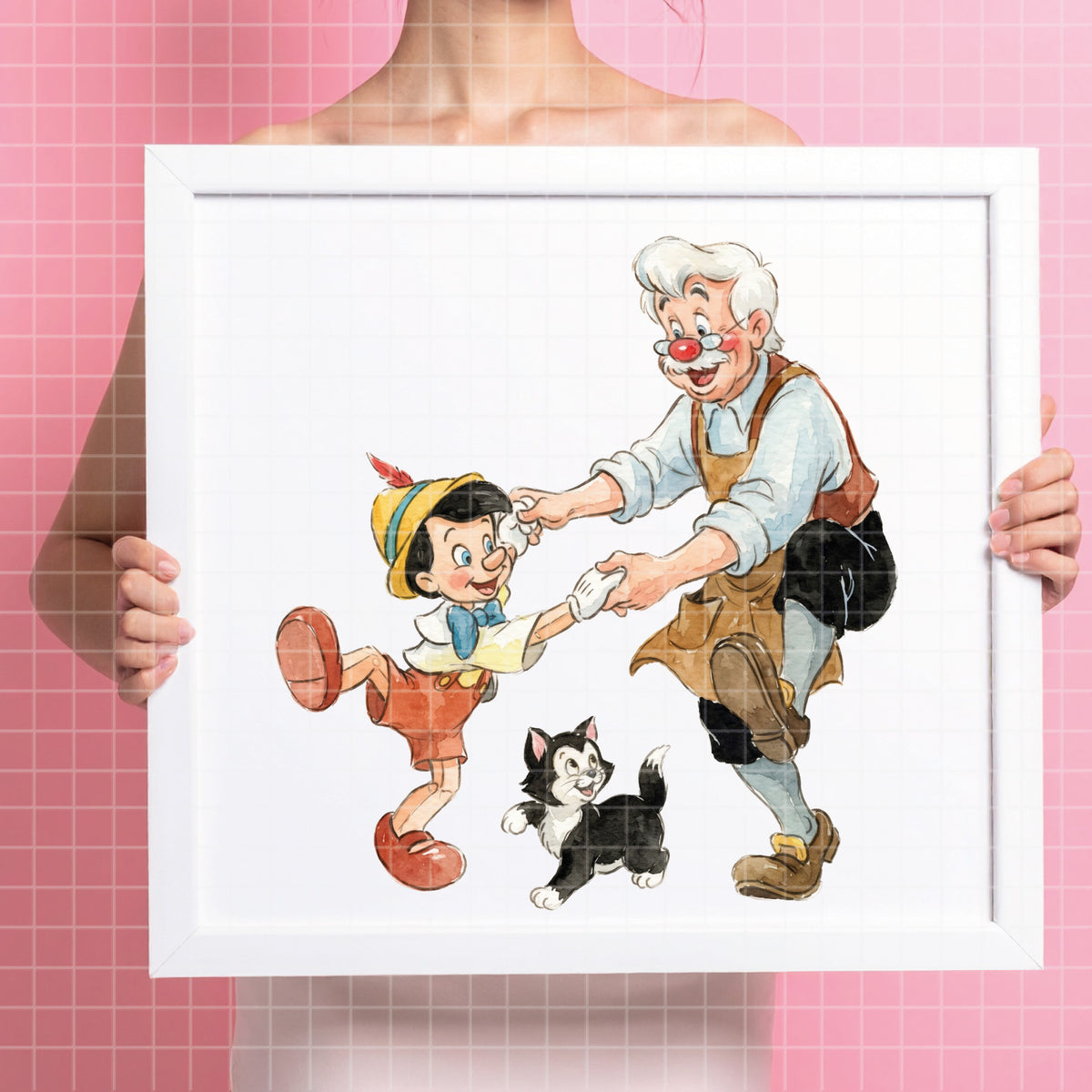 COD7458 - Pinocchio's world Watercolor PNG bundle, Disney clipart packs.