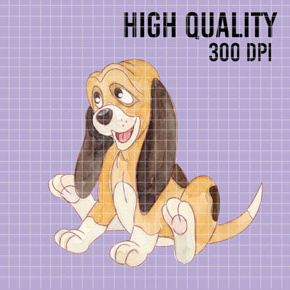 COD7461 - Tod & Copper Watercolor PNG bundle, Disney clipart packs.