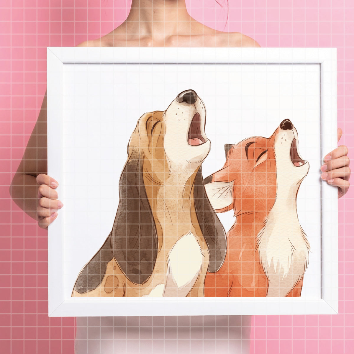 COD7461 - Tod & Copper Watercolor PNG bundle, Disney clipart packs.
