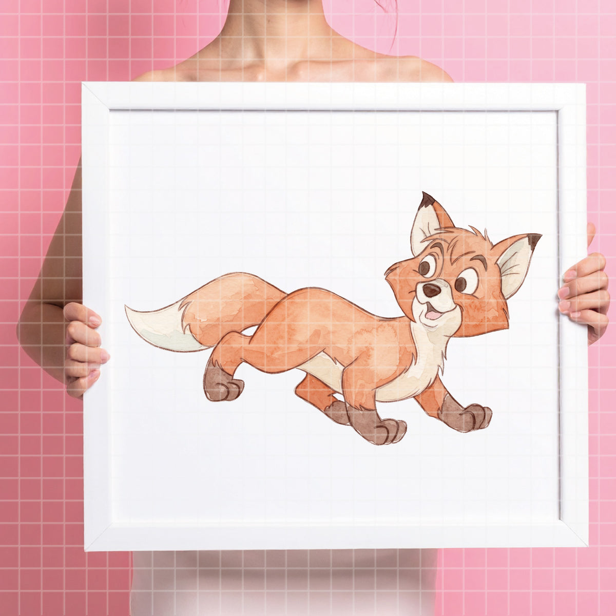 COD7462 - Tod & Copper Watercolor PNG bundle, Disney clipart packs.