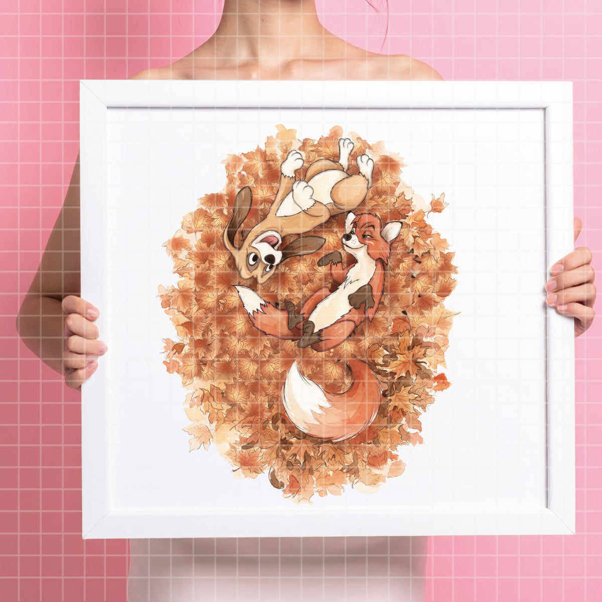 COD7463 - The Fox and The Hound Watercolor PNG bundle, Disney clipart packs.