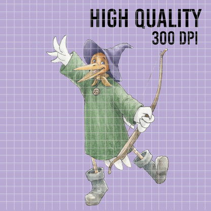 COD7471 - Robin Hood World Watercolor PNG bundle, Disney clipart packs.