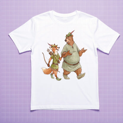 COD7472 - Robin Hood & Little John Watercolor PNG bundle, Disney clipart packs.