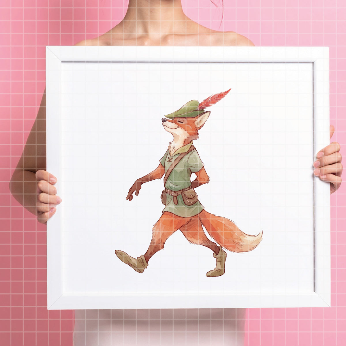 COD7473 - Robin Hood Watercolor PNG bundle, Disney clipart packs.