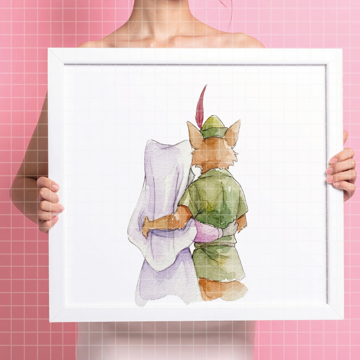 COD7475 - Robin Hood & Maid Marian Watercolor PNG bundle, Disney clipart packs.