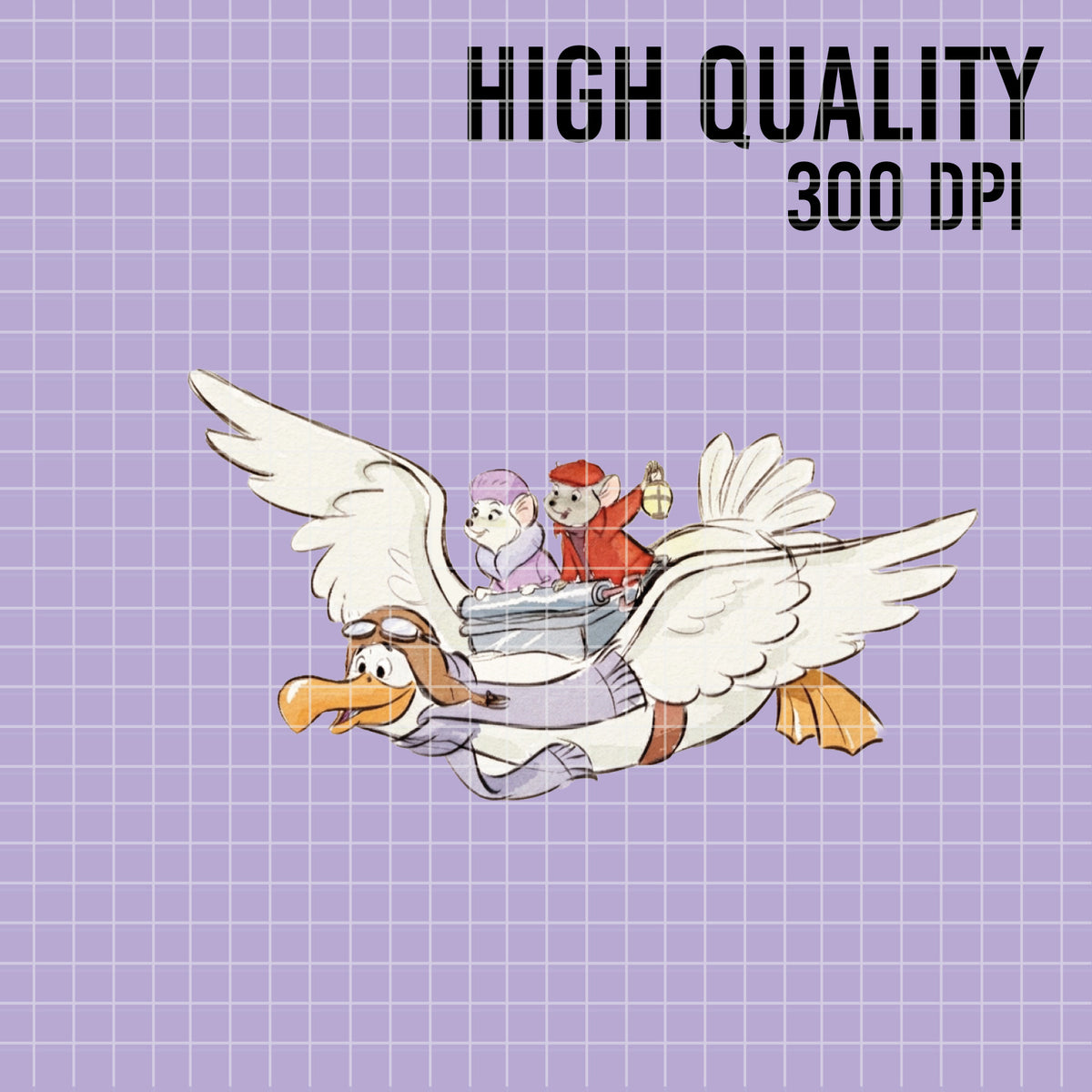 COD7477 - Bernard & Bianca Watercolor PNG bundle, Disney clipart packs.