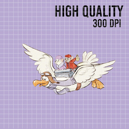 COD7477 - Bernard & Bianca Watercolor PNG bundle, Disney clipart packs.