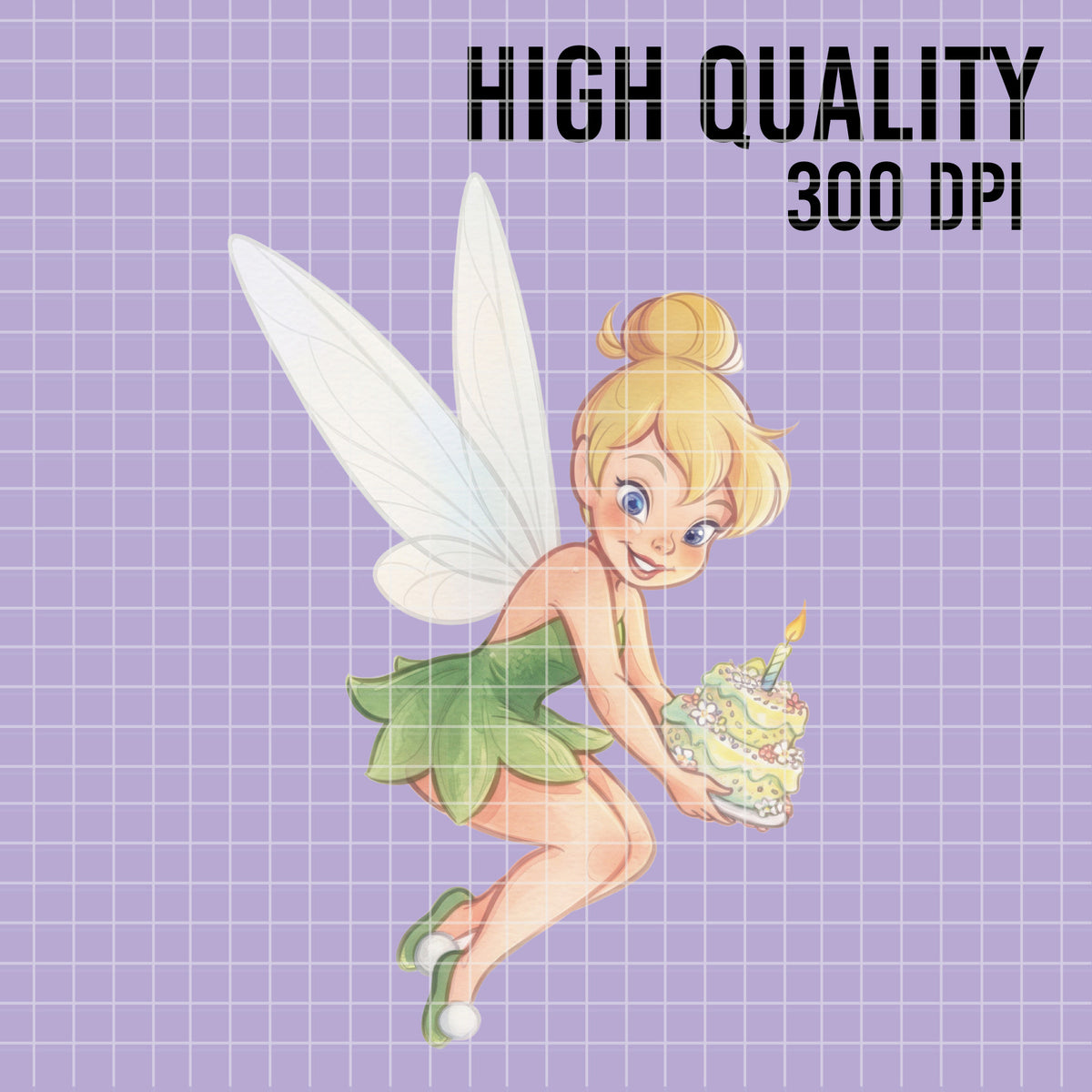COD7478 - Baby Tinker Bell Watercolor PNG bundle, Disney clipart packs.