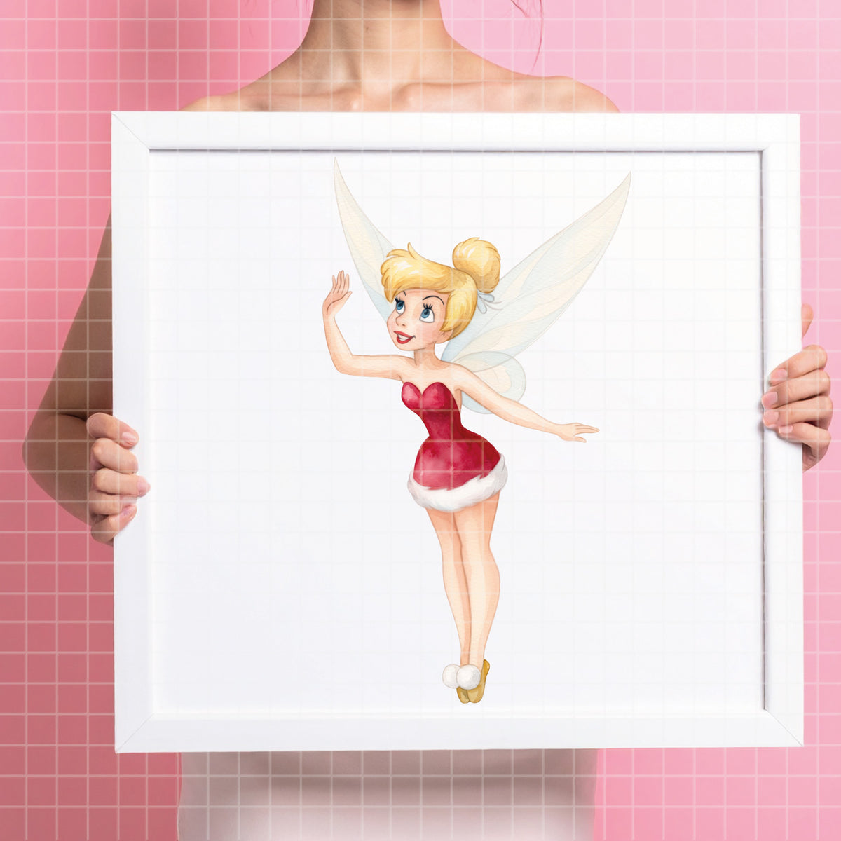 COD7479 - Tinker Bell Christmas Watercolor PNG bundle, Disney clipart packs.