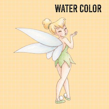 COD7480 - Tinker Bell Watercolor PNG bundle, Disney clipart packs.