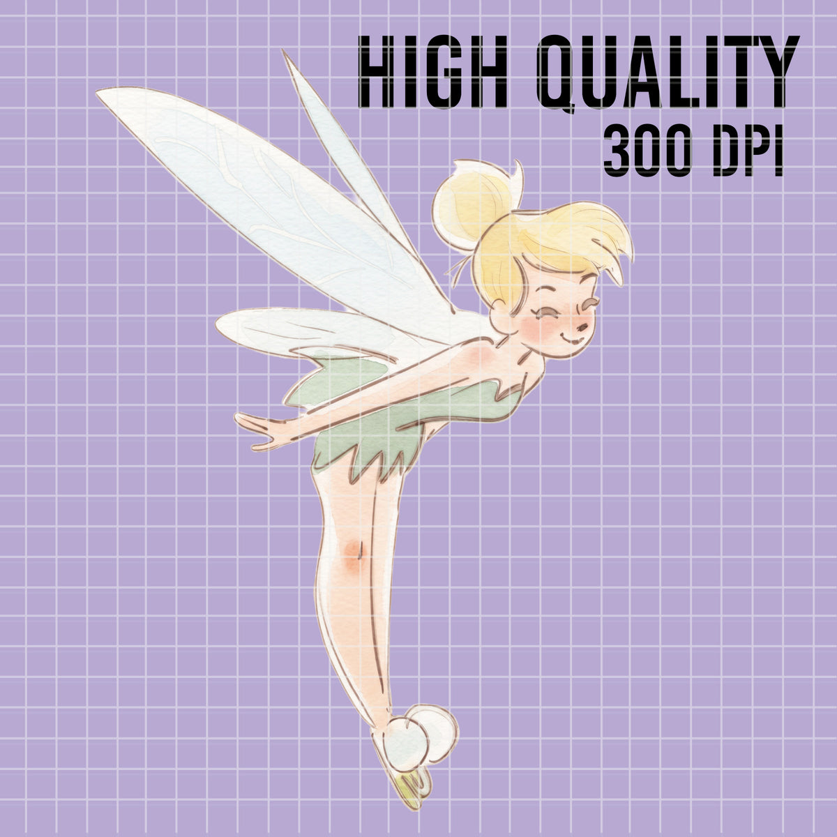 COD7480 - Tinker Bell Watercolor PNG bundle, Disney clipart packs.