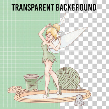 COD7480 - Tinker Bell Watercolor PNG bundle, Disney clipart packs.