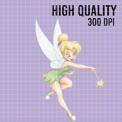 COD7481 - Tinker Bell Watercolor PNG bundle, Disney clipart packs.