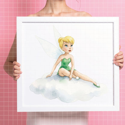 COD7482 - Little Tinker Bell Watercolor PNG bundle, Disney clipart packs.